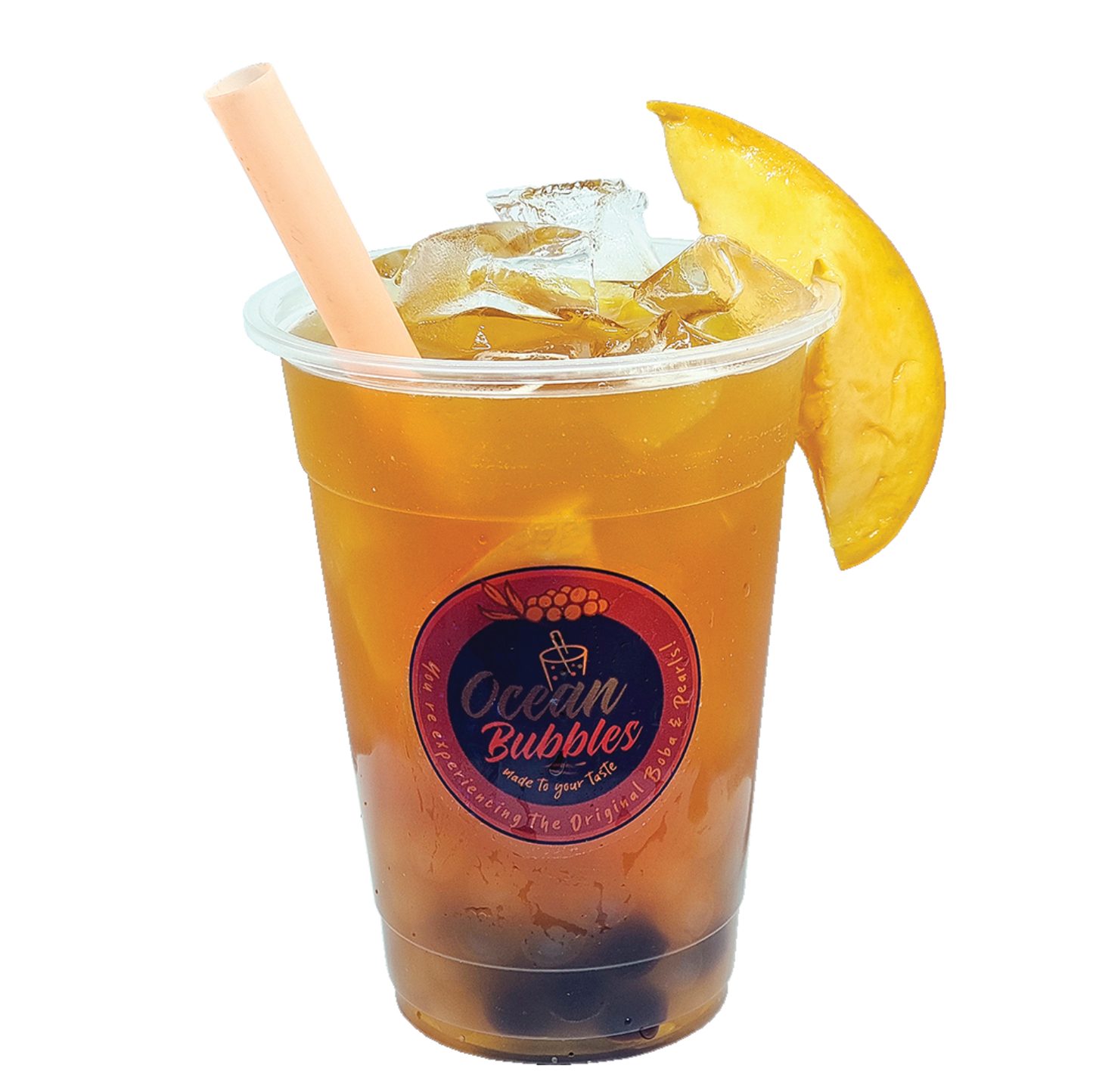 Mango Iced Boba Tea