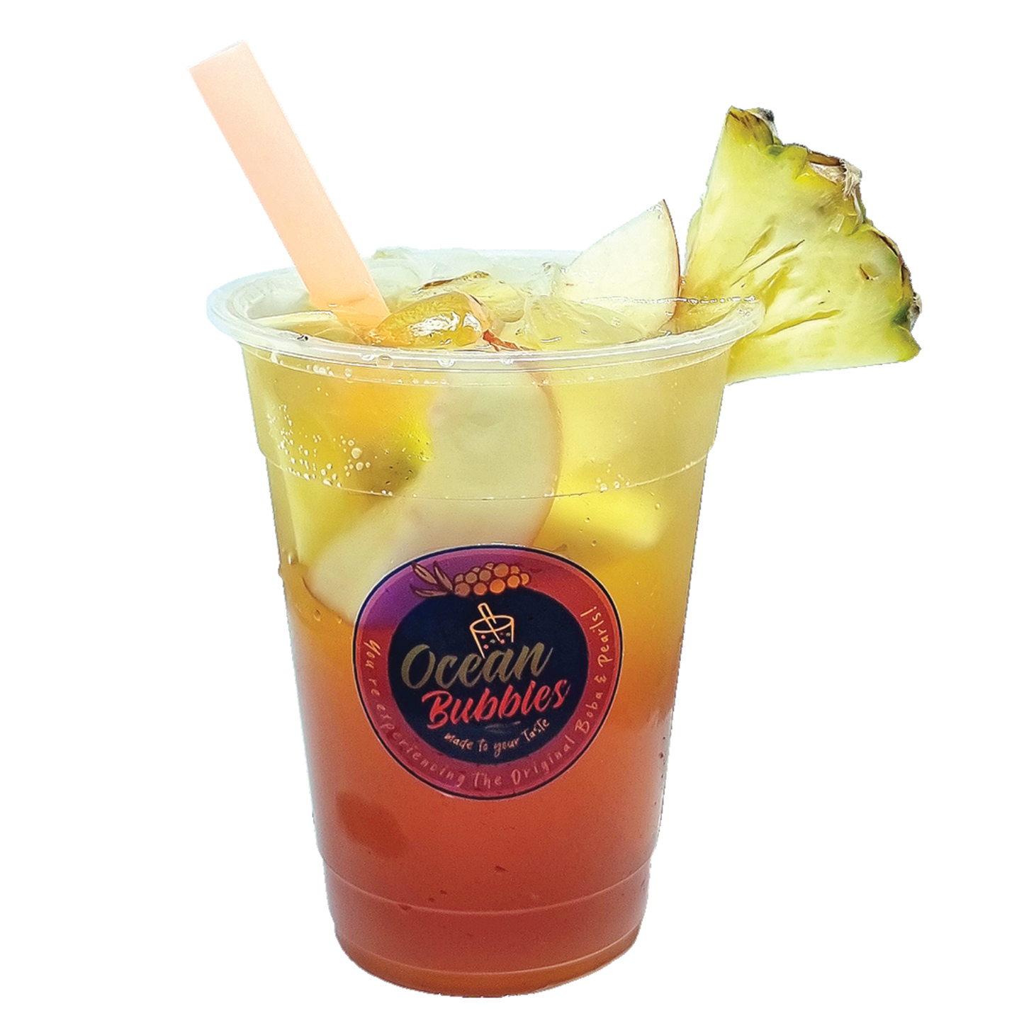 Passion Fruit Sparkling Drink with Mango