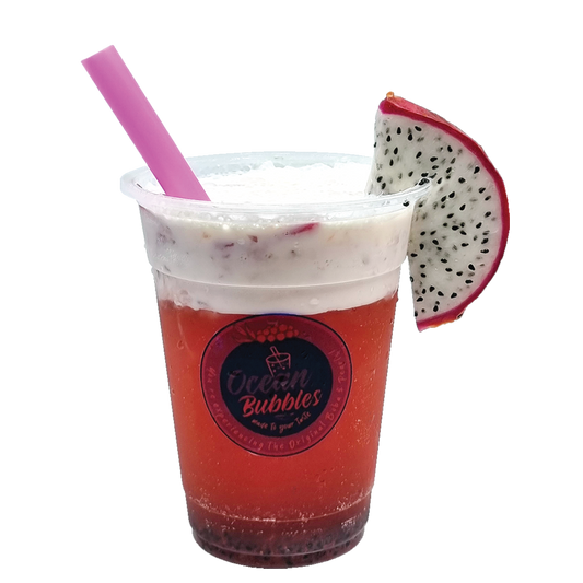 Crushed Ice Strawberry Tea with Cheese Flossy